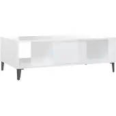 vidaXL Salontafel 103,5x60x35 cm bewerkt hout hoogglans wit