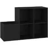 vidaXL Opbergkast 105x35,5x70 cm bewerkt hout zwart