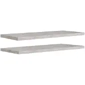 vidaXL Wandschappen zwevend 2 st 90x23,5x3,8 cm MDF betongrijs