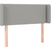 vidaXL Hoofdbord met randen 93x16x78/88 cm stof lichtgrijs