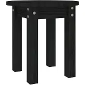 vidaXL Salontafel Ø 35x35 cm massief grenenhout zwart