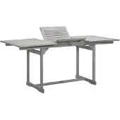 vidaXL Tuintafel (120-170)x80x75 cm massief acaciahout