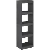 vidaXL Boekenkast/kamerscherm 40x30x135,5 cm grenenhout grijs