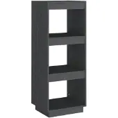 vidaXL Boekenkast/kamerscherm 40x35x103 cm massief grenenhout grijs