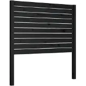 vidaXL Hoofdbord 96x4x100 cm massief grenenhout zwart