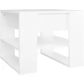 vidaXL Salontafel 55,5x55x45 cm bewerkt hout wit