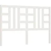 vidaXL Hoofdbord 126x4x100 cm massief grenenhout wit