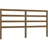 vidaXL Hoofdbord 206x4x100 cm massief grenenhout honingbruin