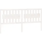 vidaXL Hoofdbord 185,5x4x100 cm massief grenenhout wit