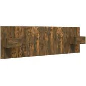 vidaXL Hoofdbord met kastjes bewerkt hout gerookt eikenkleurig
