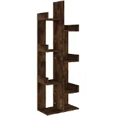 vidaXL Boekenkast 48x25,5x140 cm bewerkt hout gerookt eikenkleurig