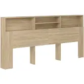 vidaXL Hoofdbordkast 220x19x103,5 cm sonoma eikenkleurig