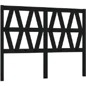 vidaXL Hoofdbord 126x4x100 cm massief grenenhout zwart