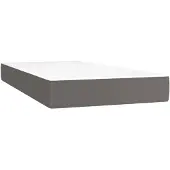 vidaXL Pocketveringmatras medium 90x190x20 cm kunstleer grijs