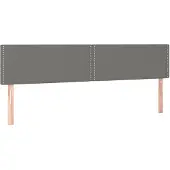 vidaXL Hoofdborden 200x5x78/88 cm stof donkergrijs