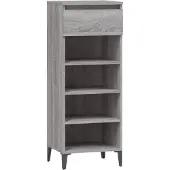 vidaXL Schoenenrek 40x36x105 cm bewerkt hout grijs sonoma eikenkleurig