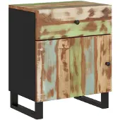 vidaXL Nachtkastje 50x33x60 cm massief gerecycled hout en bewerkt hout