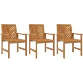 vidaXL Tuinstoelen 3 st massief acaciahout