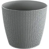 Prosperplast Plantenpot - steengrijs - kunststof - D22 x H19 cm - Plantenpotten