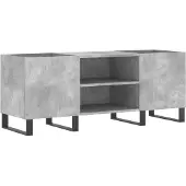 vidaXL Platenkast 121x38x48 cm bewerkt hout betongrijs