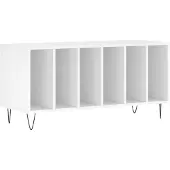 vidaXL Platenkast 100x38x48 cm bewerkt hout wit
