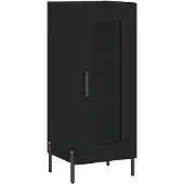 vidaXL Dressoir 34,5x34x90 cm bewerkt hout zwart