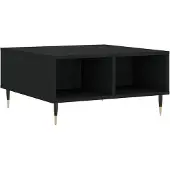 vidaXL Salontafel 60x60x30 cm bewerkt hout zwart