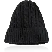 LGT JWLS Dames Beanie in Zwart met Kabelmotief