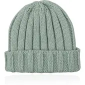 LGT JWLS Grofgebreide Dames Beanie met Omslagrand - Groen