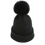 LGT JWLS Dames Beanie in Zwart - Met Pompon