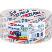 TESA tesapack Crystal Clear - Verpakkingsband - Transparant - UV-bestendig - Stil afrolbaar 66 m x 50 mm