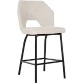 MUST Living Bloom barkruk polyester polaris naturel 54x57x100cm
