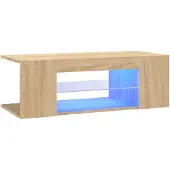 vidaXL Tv-meubel met LED-verlichting 90x39x30 cm sonoma eikenkleurig