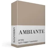 Ambiante - Jersey - Split-topper - Hoeslaken - 160x200 cm - Taupe