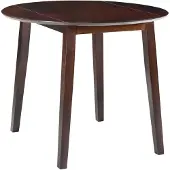 vidaXL Eettafel inklapbaar rond MDF bruin