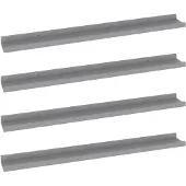 vidaXL Wandschappen 4 st 80x9x3 cm grijs