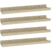 vidaXL Wandschappen 4 st 40x9x3 cm sonoma eikenkleurig