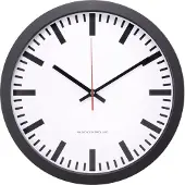 Conrad MXP301201 Wandklok Zendergestuurd 30 cm x 45 mm Zwart