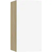 vidaXL Tv-meubel 30,5x30x60 cm bewerkt hout wit en sonoma eikenkleurig