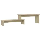 vidaXL Tv-meubel 180x30x43 cm bewerkt hout sonoma eikenkleurig