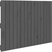 vidaXL Wandhoofdbord 95,5x3x60 cm massief grenenhout grijs