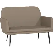 vidaXL Bankje 107x80x81 cm kunstleer cappuccinokleurig