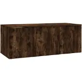 vidaXL Tv-meubel 80x34x30 cm bewerkt hout gerookt eikenkleurig