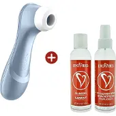 Satisfyer Pro 2 Luchtdruk Vibrator Blauw Voordeelpakket
