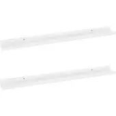 vidaXL Wandschappen 2 st 80x9x3 cm hoogglans wit