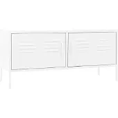 vidaXL Tv-meubel 105x35x50 cm staal wit