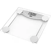 EDM Digitale personenweegschaal Kristall, zwart, 180 kg (26 x 26 x 2 cm)