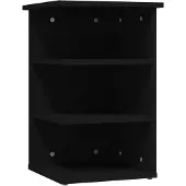 vidaXL Bijzetkast 35x35x55 cm bewerkt hout zwart