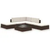 vidaXL Loungeset voor buiten poly rattan bruin 15-delig online kopen