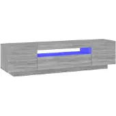 vidaXL Tv-meubel met LED-verlichting 160x35x40 cm grijs sonoma eiken